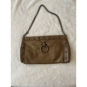 Hobo Leather Shoulder Bag Purse Chain Strap Studded